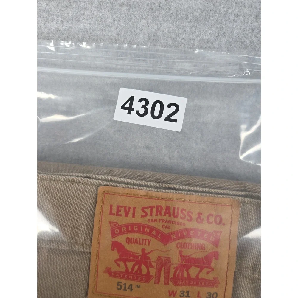 Levis 514‎ Straight Leg Jeans Men's 31x30 Brown Twill Cotton Classic Cowboy